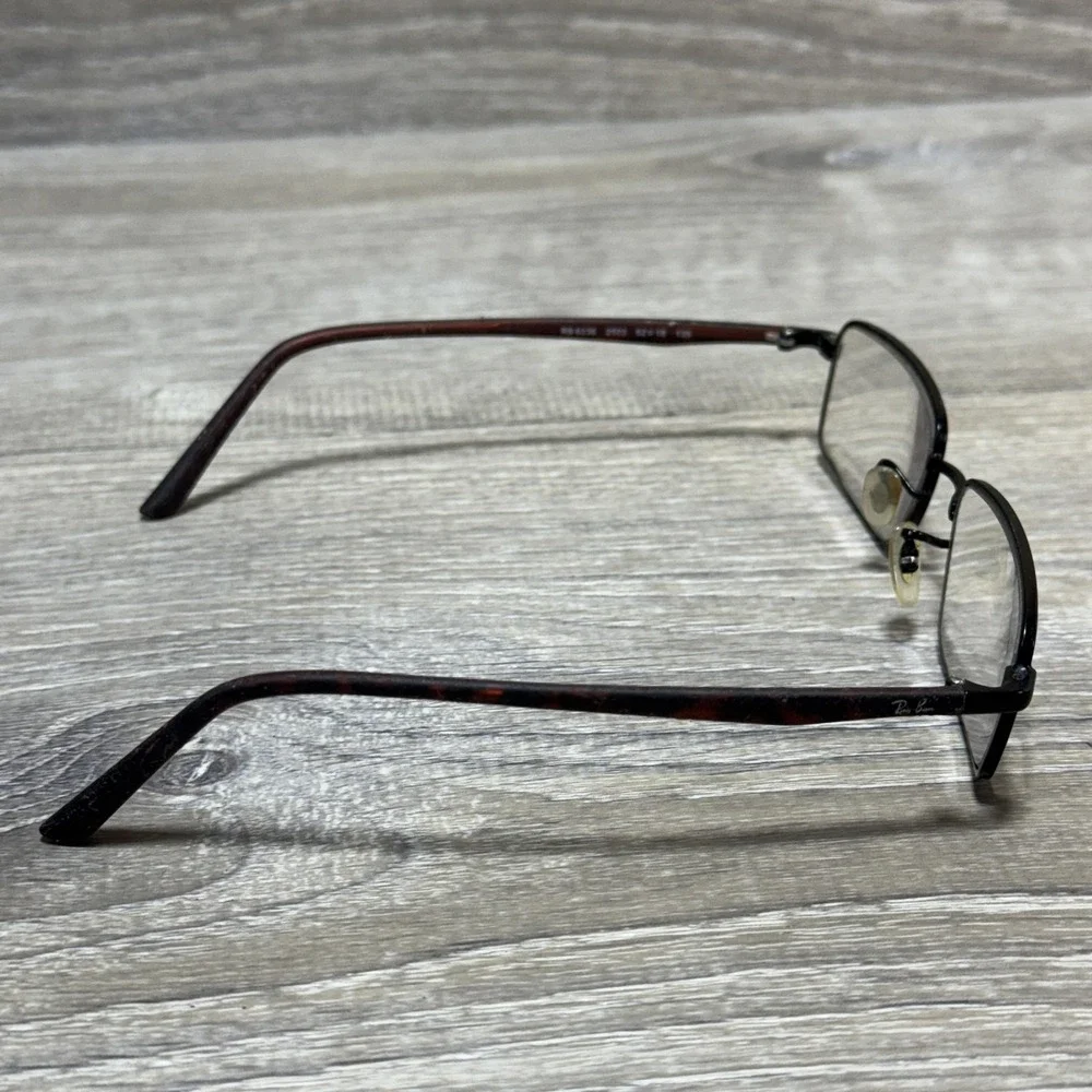 Ray-Ban‎ RB6236 2503 Eyeglass Frames 52-18 135 Rectangular Brown Tortoise Metal